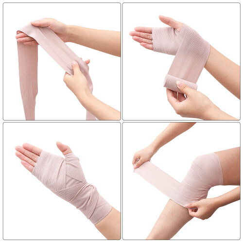 4 Pezzi Bendaggi Elastici Con Clip Per Caviglia Braccio Gamba Torace 2