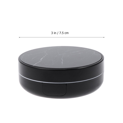 1pc marble pattern portable lenses case for home and travel (black) 1