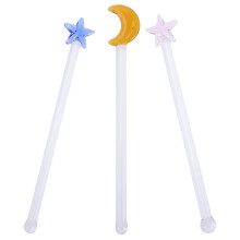 3Stk Glas Rührstäbchen Bunte Cocktail Sticks Für Zuhause