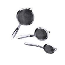 3Stk Edelstahl Mehl- Und Teesieb Feinmaschig Küchenutensil Silber