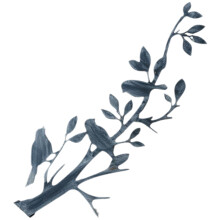 Metall Wanddeko Auf Dem Ast Silhouette Ornament