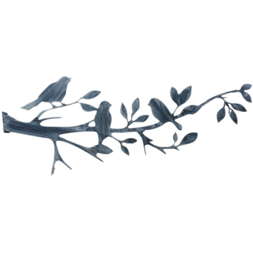 Metall Wanddeko Auf Dem Ast Silhouette Ornament 1