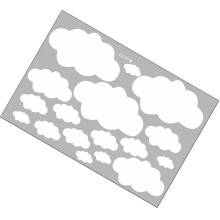 1Wandsticker Wolkenontwerp PVC Voor Kinder- En Woonkamers