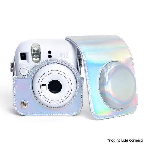 For Instax Mini 12 Camera Case PU Leather Camera Cover-Purple 2