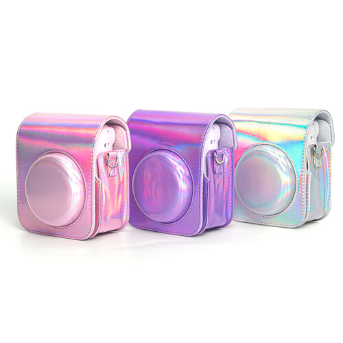 Portable Camera Case Bag Holder PU Leather Case for Instax-Pink 1