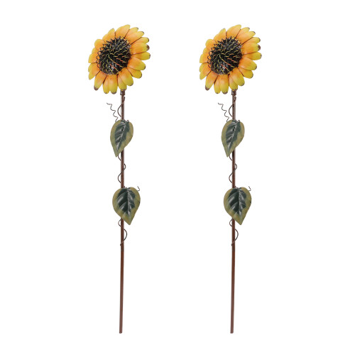 2 Sonnenblumen Gartenstäbe Eisen Für Außenbereich 2
