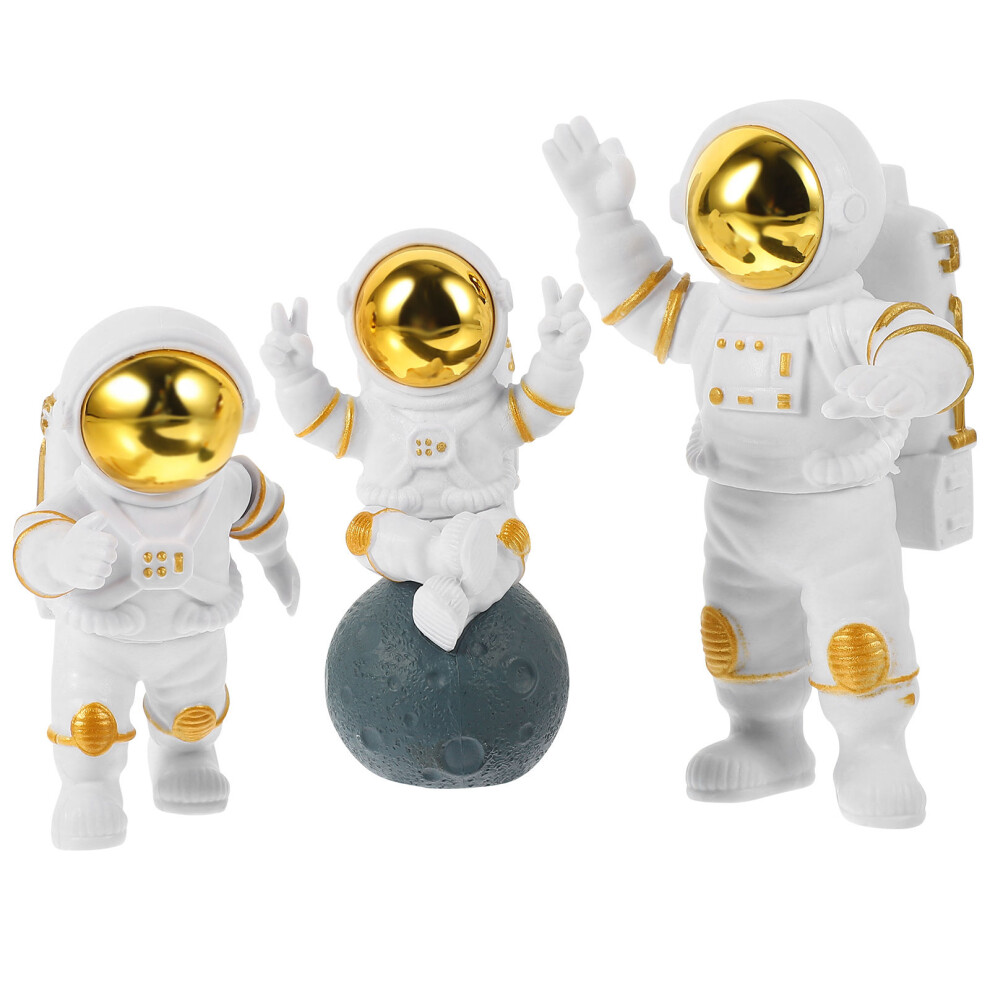 3 Sztuki Figurka Astronauty, Pomnik, RzeźBa, Dekoracja-image