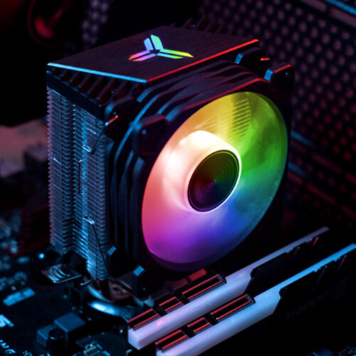 De Ventoinha Arrefecimento Cpu 12V Rgb Computador Preto 2