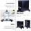 Computer Case Holder ABS CPU Stand Mit Bremsrollen Schwarz 11