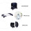Computer Case Holder ABS CPU Stand Mit Bremsrollen Schwarz 7