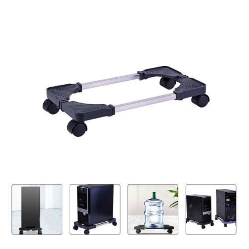 Computer Case Holder ABS CPU Stand Mit Bremsrollen Schwarz 2