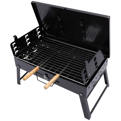 1 Set Draagbare Inklapbare Houtskoolgrill Bbq Rookoven