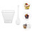 50 Sets Dessertbecher Mit Löffeln Kunststoff Trapezform 4