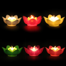 12Stück Led Lotus Lampe Schwimmende Laterne Mischfarben