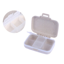 1St Pillendose 6-Fächer Medikamenten Organizer Beige