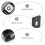 Durable Black Metal Barn Door Floor Guide with Adjustable Roller 9