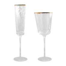 2Stk Crystal Wein Kreatives Whiskeyglas Blumenstrauß Partyzubehör Gold