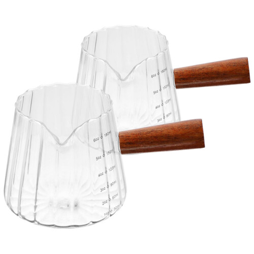 2Stk Transparente Kannchen Mit Für Milch Und 1