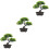 3 Unidades Árvore Bonsai Artificial Vaso Para Casa 5