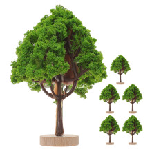 30 Unidades Mini Árvores De Plástico Com Base Para
