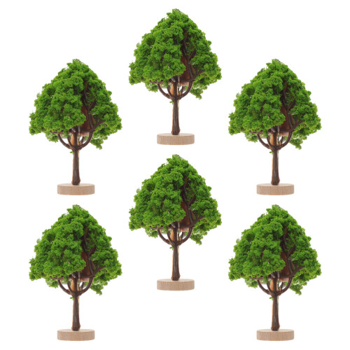 30 Unidades Mini Árvores De Plástico Com Base Para 1
