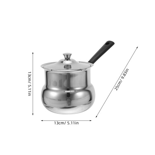 Metal Coffee Drip Pot Silver with Side Handle for Daily Brewing 2