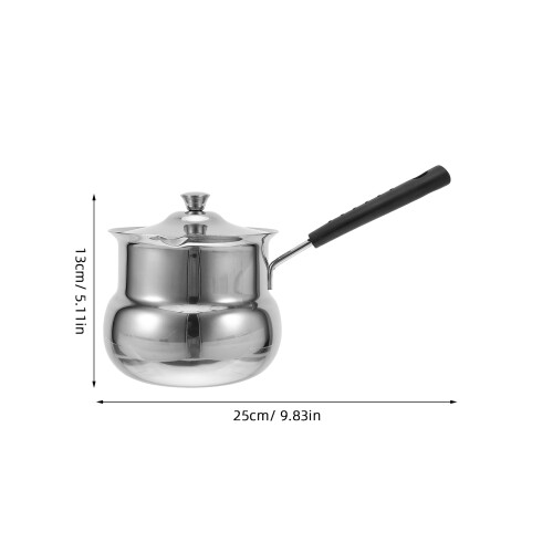 Metal Coffee Drip Pot Silver with Side Handle for Daily Brewing 1