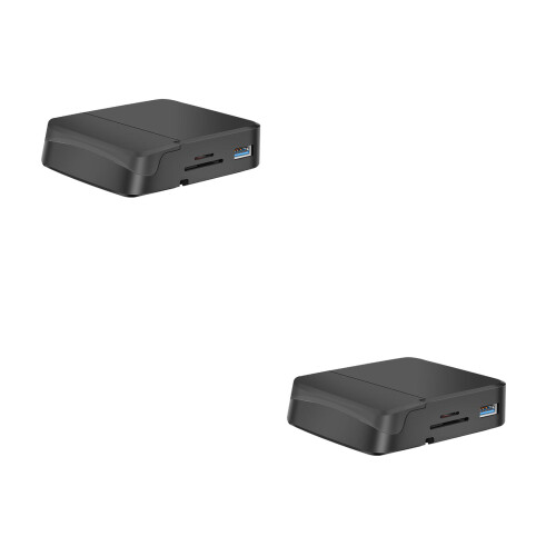 2Pcs 8 1 Hub Tipo-C Adaptador Multipoerto Com Suporte 2