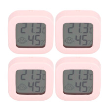 4St Temperatuurgauge En Vochtigheidsmeter Voor Woonruimte Roze