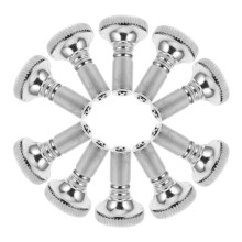 10Pcs Silver Iron Lamp Turn Switch Knobs Durable Screw-on Replacement