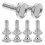 10Pcs Silver Iron Lamp Turn Switch Knobs Durable Screw-on Replacement 10