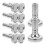 10Pcs Silver Iron Lamp Turn Switch Knobs Durable Screw-on Replacement 8