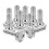 10Pcs Silver Iron Lamp Turn Switch Knobs Durable Screw-on Replacement 9