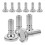 10Pcs Silver Iron Lamp Turn Switch Knobs Durable Screw-on Replacement 7