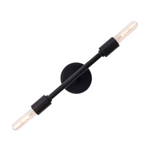Double Head Wandlampe Schwarz 2-Flammig Vintage Für Badezimmer