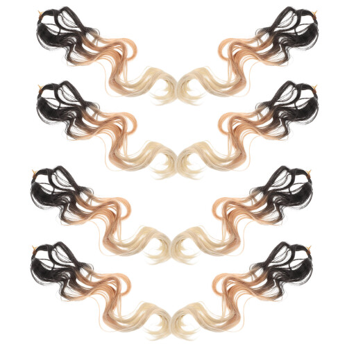 8St Boho Häkelzöpfe Aus -Strang Dreadlocks Mit Haaransatz