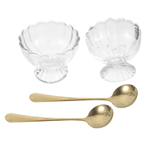 2 Sets Transparante Salade Cuptjes Multifunctionele Pudding Glazen 2