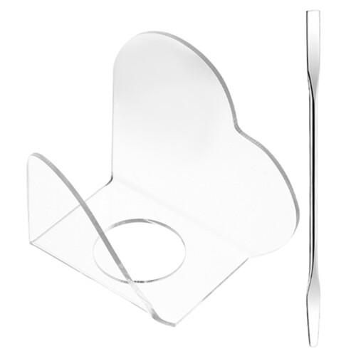 1 Set Hart Make-up Mengpalet Fundering Acryl Met Spatels 2