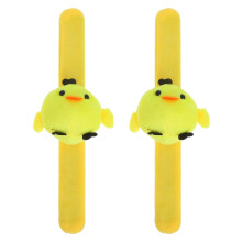 2Stk Plüsch Huhn Klatscharmband Stofftier Schnapp Armband Gastgeschenk