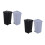 4Pcs Compact Plastic Trash Can with Lid for Home Desk Use 9