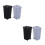 4Pcs Compact Plastic Trash Can with Lid for Home Desk Use 8