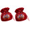 2St Decoratieve Rood Stoffen Candy Pouch, Handige Bruiloft Accessoire 1