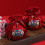 2St Decoratieve Rood Stoffen Candy Pouch, Handige Bruiloft Accessoire 4