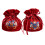 2St Decoratieve Rood Stoffen Candy Pouch, Handige Bruiloft Accessoire 8