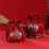2St Decoratieve Rood Stoffen Candy Pouch, Handige Bruiloft Accessoire 3