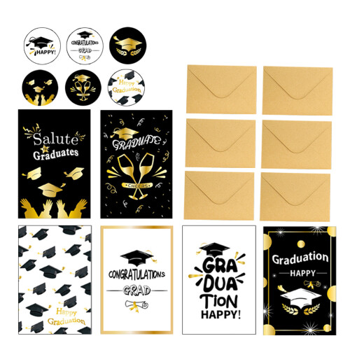 1 Set Grußkarten Feines Papier Geschenkkarten Schulabschluss
