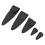 5Pcs Durable Black Scissor Covers Tip Protectors Pouches 5