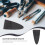 5Pcs Durable Black Scissor Covers Tip Protectors Pouches 11