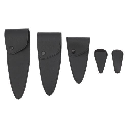 5Pcs Durable Black Scissor Covers Tip Protectors Pouches 1