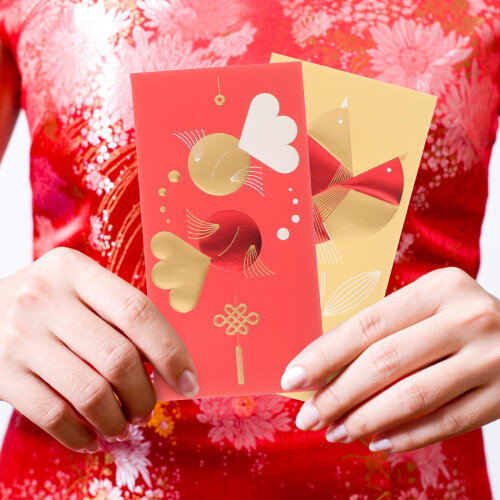 12 Pezzi Buste Rosse Per Hong Bao Denaro Fortunato 2